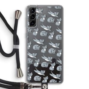 Poezen: Samsung Galaxy S21 Plus Transparant Hoesje met koord