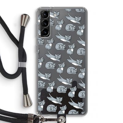 Poezen: Samsung Galaxy S21 Plus Transparant Hoesje met koord