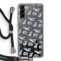 Poezen: Samsung Galaxy S21 Plus Transparant Hoesje met koord