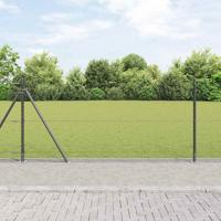 VidaXL Afrasteringspaal grijs 25 x 1 m (13 mm gaas) staal