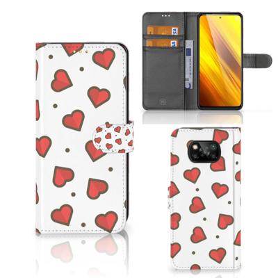 Xiaomi Poco X3 | Poco X3 Pro | Telefoon Hoesje | Hearts | Portemonnee hoesje