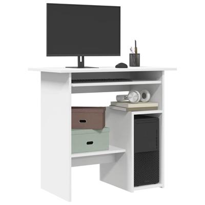 Bureau 80x45x74 cm bewerkt hout wit