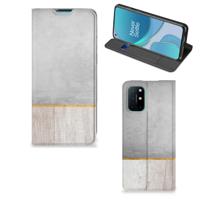 OnePlus 8T Book | Wallet Case | Wood Concrete