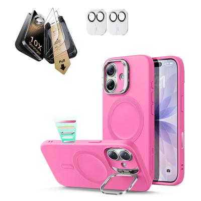 iPhone 17 Bundle Cloud Soft Magnetic Case (Camera Control, Stash Stand) and Armorite Pro Screen Protector - Rosy Pink iPhone 17 Bundle Cloud Soft Magnetic Case (Camera Control, Stash Stand) and Armorite Pro Screen Protector - Rosy Pink