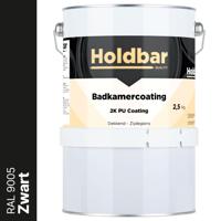 Holdbar Badkamercoating Zwart (RAL 9005) 2,5 kg