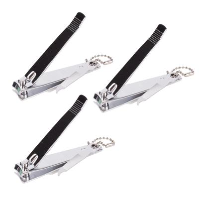 Benson Care Nagelknipper - 3x - met vijl - metaal - zilver - aan ketting - 8 cm - nagel verzorging