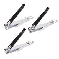 Benson Care Nagelknipper - 3x - met vijl - metaal - zilver - aan ketting - 8 cm - nagel verzorging