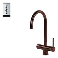 Selsiuz Inox kokend water kraan met titanium single boiler en C-uitloopkraan copper