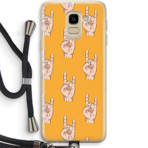 Rock: Samsung Galaxy J6 (2018) Transparant Hoesje met koord