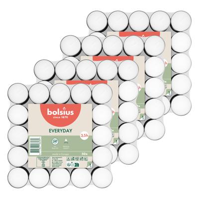 Bolsius Waxinelichtjes - 200x stuks - 3,5 branduren - kaarsjes - lichtjes
