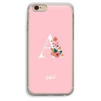 Pink Bouquet: iPhone 6 Plus / 6S Plus Transparant Hoesje