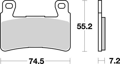 BREMBO Remblokken, voor de moto, Road Gesinterd Metaal 07HO45SA