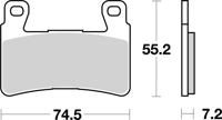BREMBO Remblokken, voor de moto, Road Gesinterd Metaal 07HO45SA