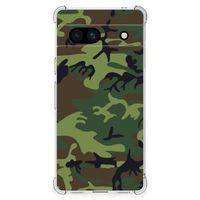 Google Pixel 7A Doorzichtige Silicone Hoesje Army Dark