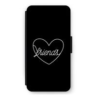 Friends heart black: iPhone 11 Flip Hoesje