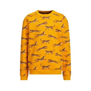 WE Fashion sweater Ginney met all over print geel