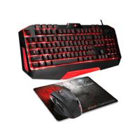 Toetsenbord en muis Spirit of Gamer SOG-3IN1-ES Zwart Rood AZERTY