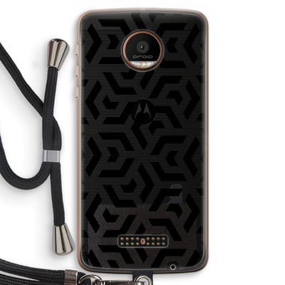 Crazy pattern: Motorola Moto Z Force Transparant Hoesje met koord
