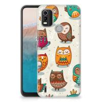 Nokia C21 Plus | TPU Hoesje | Vrolijke Uilen