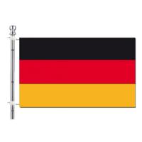 Vlaggenstok / vlaggenmast set - incl vlag van Duitsland 90 x 150 cm - aluminium - 183 cm