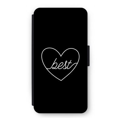 Best heart black: iPhone 12 Pro Flip Hoesje