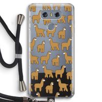 Alpacas: LG G6 Transparant Hoesje met koord