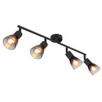Globo Zwarte plafondlampSatella 4-lichts - 54312-4