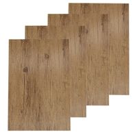 4x Placemats lichtbruine hout print 45 cm