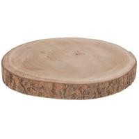 Woondecoratie Paulownia houten boomschijf - 30 x 3 cm - boomschijven - kaarsenbord