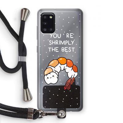 You're Shrimply The Best: Samsung Galaxy A31 Transparant Hoesje met koord