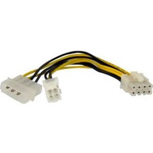 StarTech.com 15 cm 4-Pin naar 8-Pin EPS Voedingsadapter met LP4 F/M