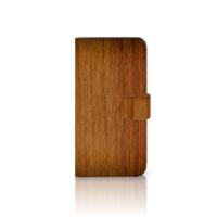 Google Pixel 8A | Book Style Case | Donker Hout