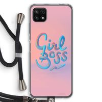 Girl boss: Samsung Galaxy A22 5G Transparant Hoesje met koord