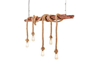 Hanglamp SEVEN SEAS 110cm recycled acacia hout naturel - 44679