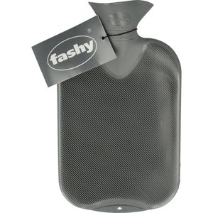 Fashy Kruik warmwater zak antraciet dubbele ribbel (2 ltr)