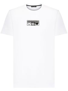 Dolce & Gabbana t-shirt en coton à logo imprimé - Blanc