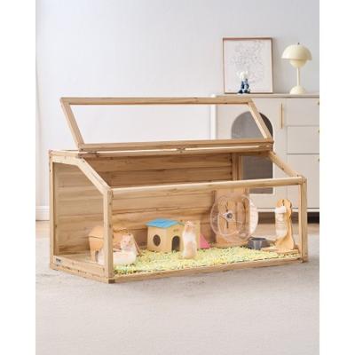 VEVOR Houten Hamsterkooi Muizenkooi Rattenkooi 121,92 x 50,80 x 50,80 cm