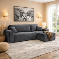Hoekbank Velvet Karlo - Universeel - Slaapbank met opbergruimte
