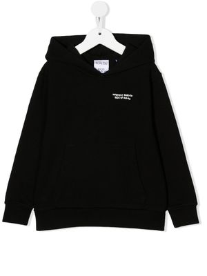 Marcelo Burlon County Of Milan Kids hoodie Tempera Cross à logo imprimé - Noir