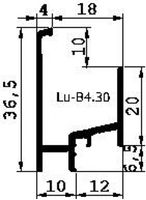 Aanslagprofiel LU.B4.30 geanodiseerd (5mtr) - thumbnail