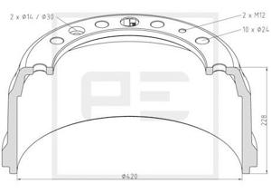 Pe Automotive Remtrommel 106.064-00A