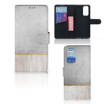 OnePlus 9 Pro | Book Style Case | Wood Concrete