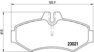 Remmenset, remschijf BREMBO, Remschijftype: Massief, Inbouwplaats: Achteras: , u.a. für Mercedes-Benz, VW