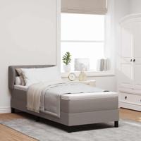 Boxspringbed met matras met matras Taupe 80 x 200 cm Stof