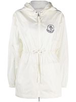 Moncler imperméable à patch logo - Blanc - thumbnail