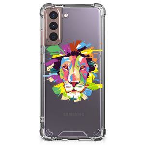 Samsung Galaxy S21 Plus Stevig Bumper Hoesje Lion Color