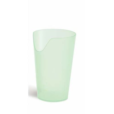 Beker met neusuitsparing - transparant groen