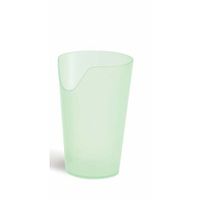 Beker met neusuitsparing - transparant groen