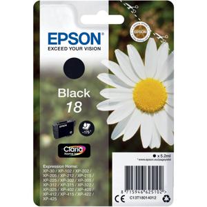 Epson inktcartridge 18, 175 pagina's, OEM C13T18014012, zwart