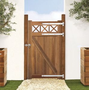 Poort tuinpoort tuindeur trellis Bangkirai hardhout 100x180cm